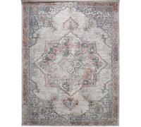 Tapis orient 80x150 rectangle gris et rouge tissé motif classique EFAL-A