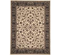 Tapis oriental 80x150 rectangle ivoire tissé motif ancestral LYN1 NOMED