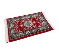 PETEX Tapis Oriental avec Franges - Motif Oriental Traditionnel tissé Rouge
