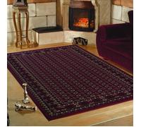 Carpettex Tapis oriental à poils courts - Aspect classique - Rouge - 160 x 230 cm - Salon, chambre à coucher vintage doux, lavable