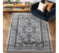 Tapis oriental classique l'aspect optique tapis tissé avec des motifs orientaux pour le salon Couleur: Gris Taille: 80 x 150 cm