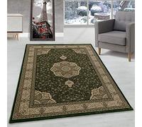 Tapis Oriental pour Salon avec Design Oriental d'aspect Classique à Poil Court et Facile d'entretien, Couleur: Vert, Taille: 300 x 400 cm