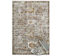 Tapis Oriental Vintage - TESSO LIVING - Fibre Polyester Premium - Beige - 120x160 cm