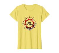 Tapis ou Rien - Impression Jeu de Poker Casino Las Vegas T-Shirt, Femme, Citron, XS