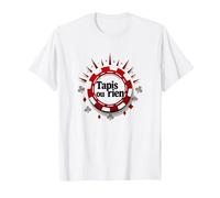 Tapis ou Rien - Impression Jeu de Poker Casino Las Vegas T-Shirt, Homme, Blanc, 3XL