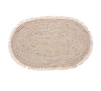 Tapis ovale à franges 80x50 cm