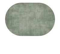 Tapis ovale de style nordique à poils courts et doux, lavable en machine, design moderne, décoration d'intérieur, 180 x 200 cm, vert clair