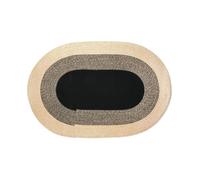 Tapis ovale en jute naturelle et teintée