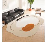 Tapis Ovale Irrégulier, Antidérapant, Lavable, pour Salon, Chambre À Coucher, Salle À Manger (Color : C, Size : 140 * 200cm)