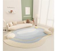 Tapis Ovale Irrégulier Minimaliste Moderne, Moelleux, Antidérapant, Lavable, pour Salon Et Chambre À Coucher (Color : A, Size : 160 * 230cm)