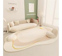 Tapis Ovale Irrégulier Minimaliste Moderne, Moelleux, Antidérapant, Lavable, pour Salon Et Chambre À Coucher (Color : D, Size : 180 * 280cm)