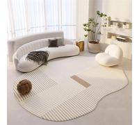 Tapis Ovale Irrégulier, Tapis Imitation Cachemire Moderne, Tapis Lavable Antidérapant, Tapis De Sol pour La Décoration des Chambres, Tapis Modernes pour Le Salon (Color : A, Size : 100 * 160cm)