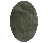 Tapis ovale moderne - vidaXL - Vert forêt - 230x160 cm - 100% Polyester - Antidérapant - Pliable - Lavable en machine