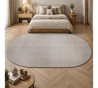 Tapis Ovale Salon Décoration,Design Moderne Gris, Gris, 100 x 170 cm,Rugs Lavable pour Chambre à Coucher et Salle à Manger,
