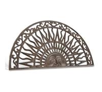 Tapis Paillasson Demi Lune Fonte Marron 69.5x2.5x37.5cm - Décoration d'Autrefois