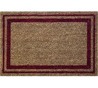 Tapis paillasson grattant COCO Naturel Bordures Rouges 40x60cm