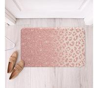 Tapis Paillettes Léopard Roses Galaxie Absorbant Tapis Entree Exterieur Antidérapant Paillasson Décoratif D'Extérieur pour Porte D'Entrée Terrasse Cuisine 40X60Cm
