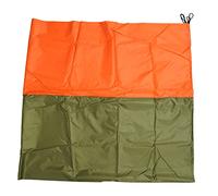 Tapis Pare-Soleil Isolant imperméable et résistant au Sable, pour Camping en Plein air et Plage (Bicolore (Orange-Vert))
