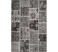 Tapis Patchwork à Poils Courts "Ariya" Gris 200 x 290 cm Gris G