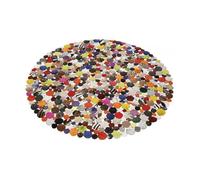 Tapis Patchwork Circle Multi 150 cm - KARE - Rond - Uni - Cuir - Moderne