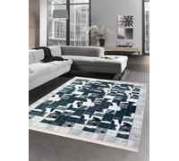 Tapis patchwork de tapis en peau imitation de vache noir gris blanc