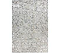 Tapis Patchwork Fait Main Rocket Gris & Argent 80 x 150 cm Gris