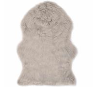vidaXL Tapis Peau de mouton synthétique 60 x 90 cm Gris clair Intérieur