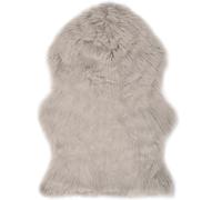 vidaXL Tapis Peau de mouton synthétique 60 x 90 cm Gris clair Intérieur