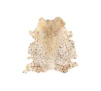 Tapis Peau de Vache ""Fly"" Blanc & Or 135 x 165 cm