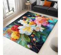Tapis Peinture À L'Huile Fantastique Abstraite Florale, Soft-Touch Entretien Facile Antidérapant pour Salon Chambre à Coucher Enfant Tapis vestiaire Chambre décor - Multicolore Dimension: 160 x 230 cm