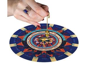 Tapis Pendule pour la divination, - Tapis de souris rond portable, Forme décideur 8 5 pouces Astrologie Pendule Tapis de souris Prédiction | Utilité multi-usage extérieur intérieur