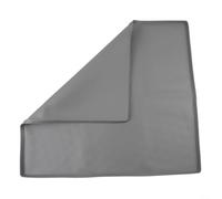 Tapis percée de chevet en silicone avec bord surélevé - Tapis de sol antidérapant pour chaise de propreté, protection du sol de toilette portable et aide à l'incontinence (65 x 60 cm, gris)