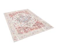 Tapis - PERGAMON - Finesse - Vintage - Coton - 80x150 cm - Crème Rouge