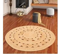 Tapis - PERGAMON - Salsa - Jute naturel - Ronde - 80x80 cm