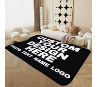 Tapis personnalisés,Personnalisables avec Photos, textes et Logos, Tapis en Flanelle, antidérapant et Absorbant, pour Chambre à Coucher, Salon, Bureau, Jardin, Balcon