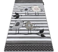 Tapis PETIT BIRDS PETITS OISEAUX gris gris 140x190 cm
