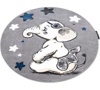 Tapis PETIT ELEPHANT L'ÉLÉPHANT ÉTOILE cercle gris gris cercle 140 cm
