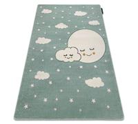 Tapis PETIT MOON étoiles, des nuages vert vert 160x220 cm