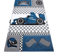 Tapis PETIT RACE COURSE FORMULA 1 VOITURE bleu bleu 120x170 cm