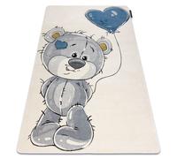 Tapis PETIT TEDDY ours en peluche crème beige 120x170 cm