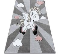 Tapis PETIT UNICORN LICORNE gris gris 240x330 cm