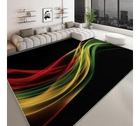 Tapis Photographie Abstraite Minimaliste Et Numérique 140 x 200 cm, Tapis à Poils Ras pour Adulte, Moquette pour Salon Paillasson décoratif pour la Maison résistantes à l'usure antifouling Noir