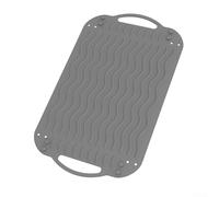 Tapis pliable en silicone résistant à la chaleur pour comptoir de cuisine avec antidérapant et plateau de transformation 3D pour servir et cuisiner (gris)