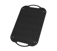 Tapis pliable en silicone résistant à la chaleur pour comptoir de cuisine avec antidérapant et plateau de transformation 3D pour servir et cuisiner (noir)