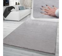 Tapis poils longs chambre fausse fourrure douce imitation lapin Gris