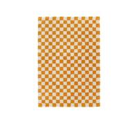 Tapis poils longs DAMIEN motifs damier jaune 200x290 BOBOCHIC 200x290 Jaune