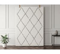 Tapis poils longs RENAUD motifs graphiques beige 200x290 BOBOCHIC 200x290 Beige