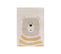 Tapis poils ras BERNIE motif ours beige 120x170 BOBOCHIC 120x170 Beige