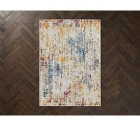 Tapis poils ras NAYA motif abstrait bleu 200x275 BOBOCHIC 200x275 Bleu