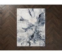 Tapis poils ras ORION motif abstrait bleu 200x275 BOBOCHIC 200x275 Bleu